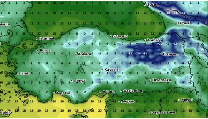 Türkiye’de soğukların donma tarihi belli oldu! Sıcaklık -11 dereceye düşecek