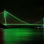 Fatih Sultan Mehmet Köprüsü Scalioza’ya dikkat çekmek için yeşil renkte aydınlandı